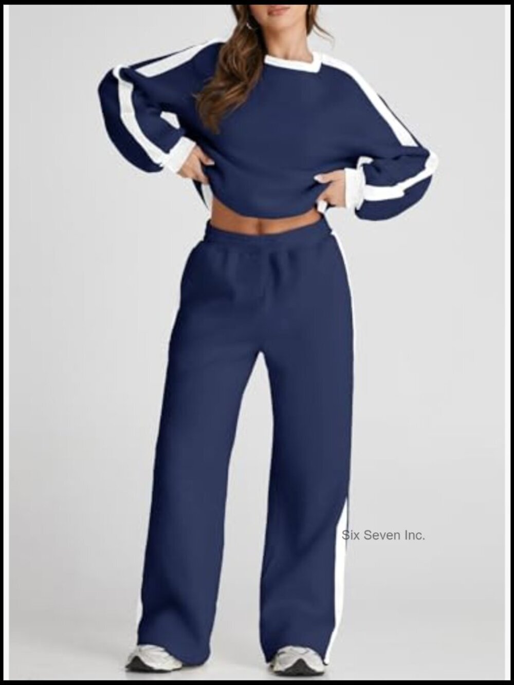 Color Block Fleece Lounge Matching Set - Picture 4 of 7